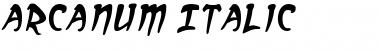 Download Arcanum Italic Font Title Preview