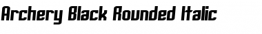 Download Archery Black Rounded Italic Font Title Preview