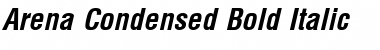 Download Arena Condensed Bold Italic Font Title Preview