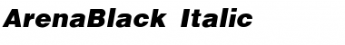 Download ArenaBlack Italic Font Title Preview