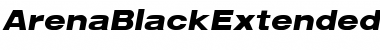 Download ArenaBlackExtended Italic Font Title Preview