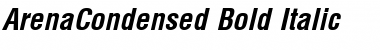 Download ArenaCondensed Bold Italic Font Title Preview