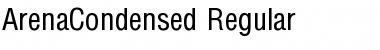 Download ArenaCondensed Regular Font Title Preview