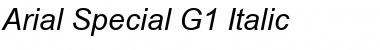 Download Arial Special G1 Italic Font Title Preview