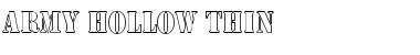 Download Army Hollow Thin Regular Font Title Preview
