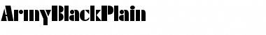 Download ArmyBlack Plain Font Title Preview
