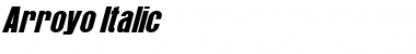 Download Arroyo Italic Font Title Preview