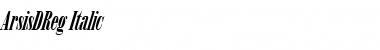 Download ArsisDReg Italic Font Title Preview