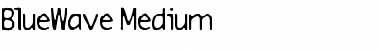 Download BlueWave Medium Font Title Preview