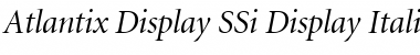 Download Atlantix Display SSi Display Italic Font Title Preview