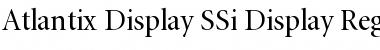 Download Atlantix Display SSi Display Regular Font Title Preview