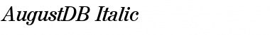 Download AugustDB Italic Font Title Preview