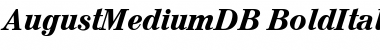 Download AugustMediumDB BoldItalic Font Title Preview