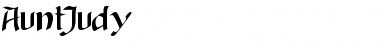 Download AuntJudy Regular Font Title Preview