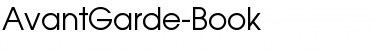 Download AvantGarde-Book Regular Font Title Preview