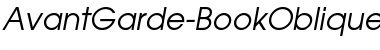 Download AvantGarde-BookOblique Regular Font Title Preview