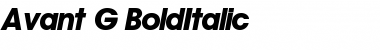 Download Avant_G-BoldItalic Regular Font Title Preview