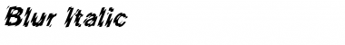 Download Blur Italic Font Title Preview