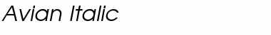 Download Avian Italic Font Title Preview