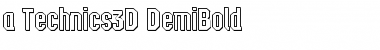 Download a_Technics3D DemiBold Font Title Preview