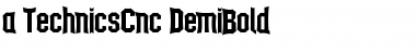Download a_TechnicsCnc DemiBold Font Title Preview