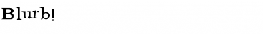 Download Blurb! Regular Font Title Preview