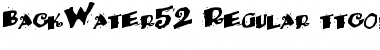 Download BackWater52 Regular Font