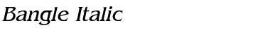 Download Bangle Italic Font Title Preview