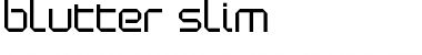 Download Blutter Slim Regular Font Title Preview