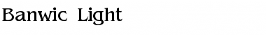 Download Banwic Light Regular Font Title Preview