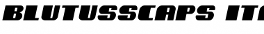 Download BlutussCaps Italic Font Title Preview