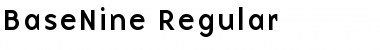 Download BaseNine Regular Font Title Preview