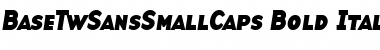 Download BaseTwSansSmallCaps Bold Italic Font Title Preview