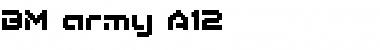Download BM army A12 Font Title Preview