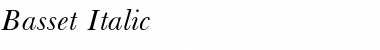 Download Basset Italic Font Title Preview