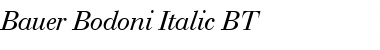 Download BauerBodni BT Italic Font Title Preview