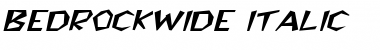 Download BedrockWide Italic Font Title Preview