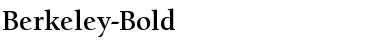 Download Berkeley-Bold Regular Font Title Preview