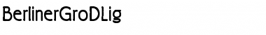Download BerlinerGroDLig Regular Font Title Preview