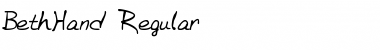Download BethHand Regular Font Title Preview