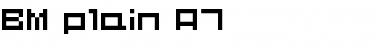 Download BM plain A7 Font Title Preview