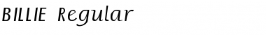 Download BILLIE Regular Font Title Preview