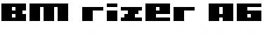 Download BM rizer A6 Font Title Preview