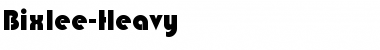 Download Bixlee-Heavy Regular Font Title Preview