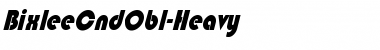 Download BixleeCndObl-Heavy Regular Font Title Preview