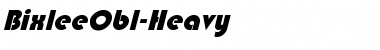 Download BixleeObl-Heavy Regular Font Title Preview