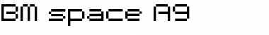 Download BM space A9 Font Title Preview