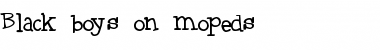 Download Black boys on mopeds Regular Font Title Preview