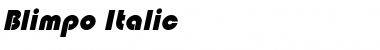 Download Blimpo Italic Font Title Preview