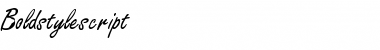 Download Boldstylescript Regular Font Title Preview